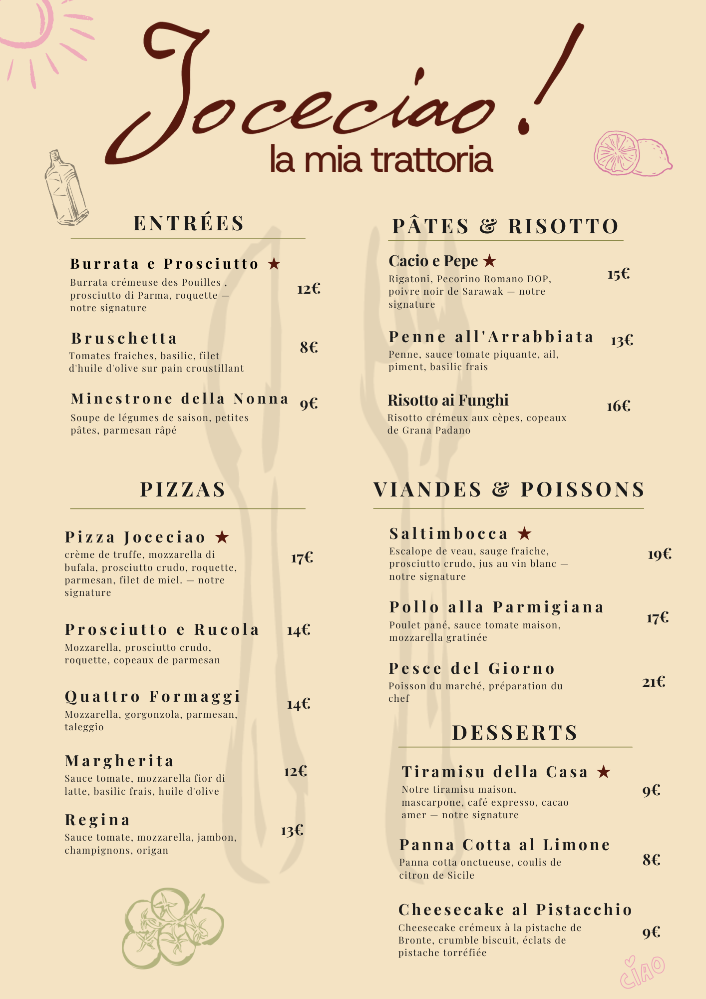Menu Joceciao!